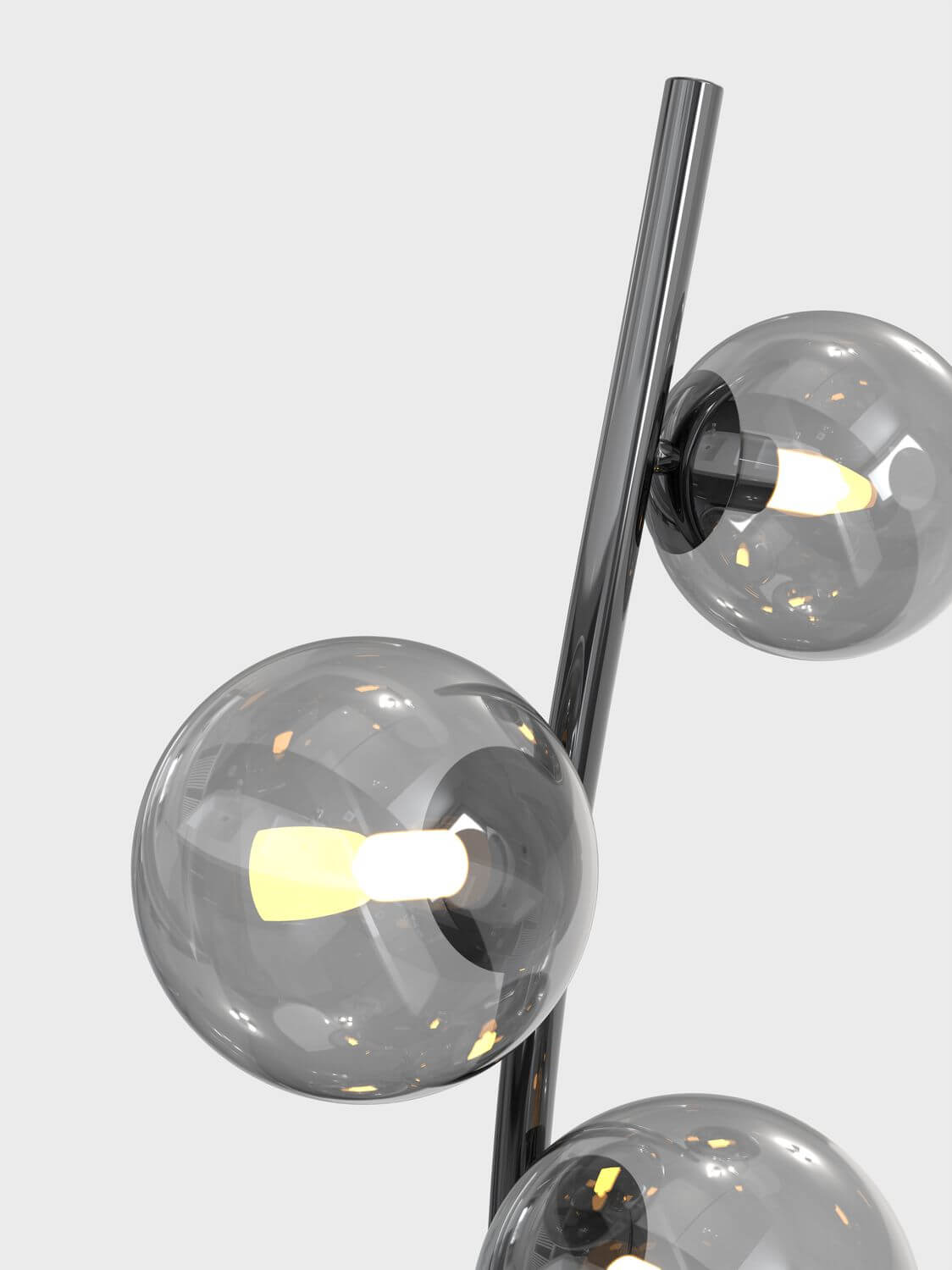 Wofi Nancy LED G9 Stehleuchte Schwarz-Chrom 3014-905, 27W Warmweiss