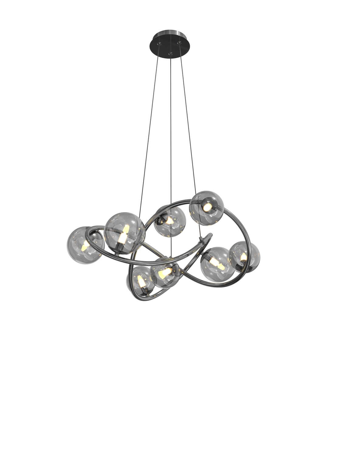 Wofi Nancy LED G9 Pendelleuchte Schwarz 7014-805, 24W Warmweiss