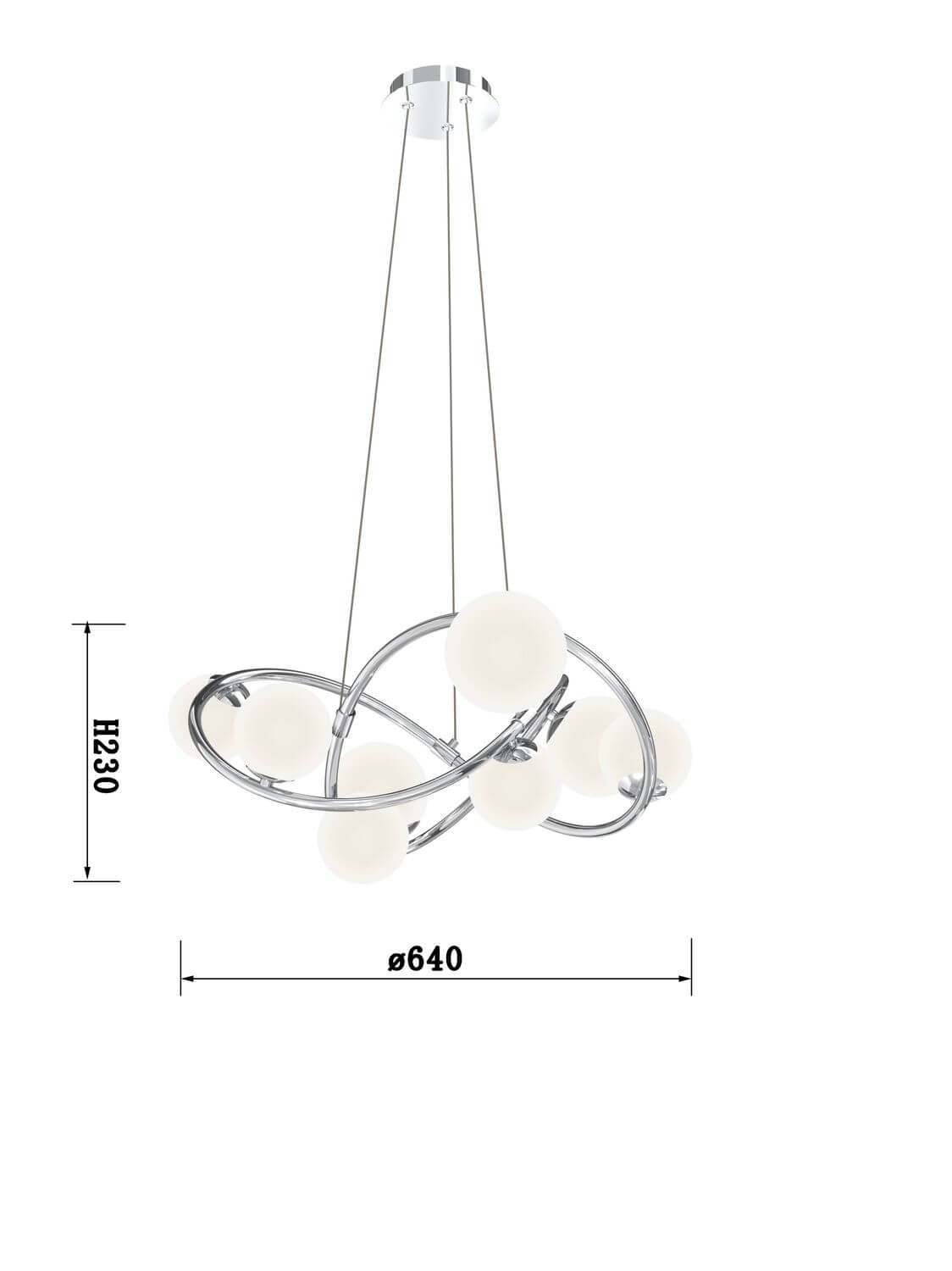 Wofi Nancy LED G9 Pendelleuchte Chrom 7014-807, 24W Warmweiss 