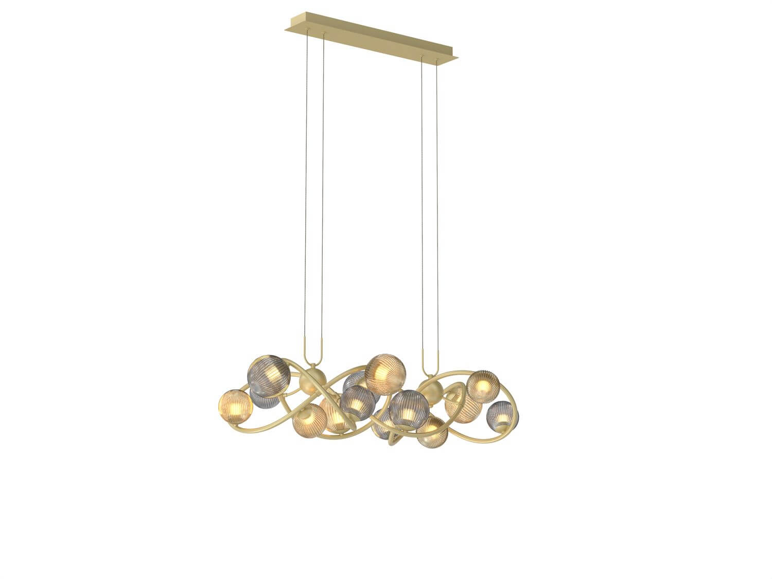 Wofi Metz LED G9 Pendelleuchte Goldfarben 7015-1404, 42W Warmweiss
