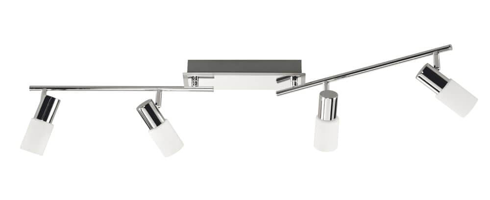 Wofi Bas LED Deckenleuchte 4-fach 20W Nickel-matt chrom | eBay