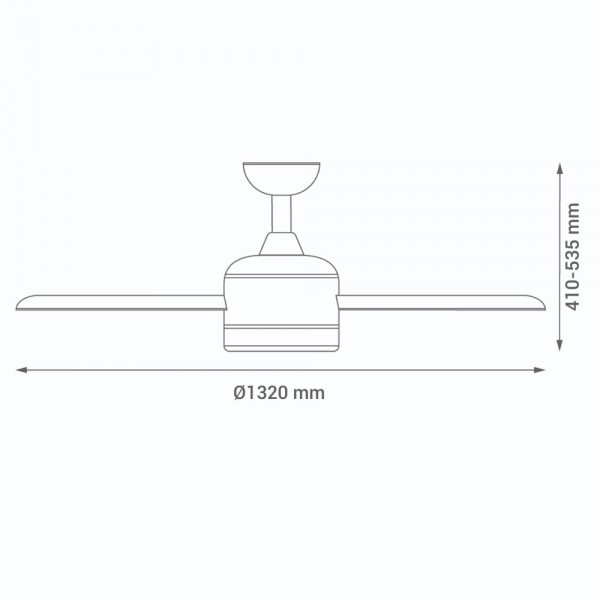 Sulion Deckenventilator mit LED Leuchte LIMBO Ø132cm CCT Weiss mit Fernbedienung