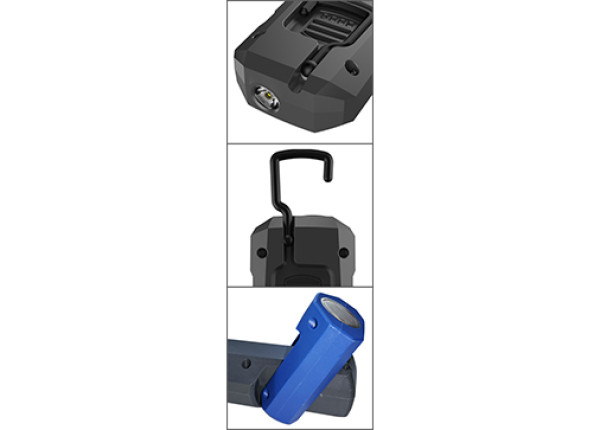 Ledino Akkuhandleuchte Hörde mobile Leuchte 600lm, Li-Ionen Akku 3,7 V / 4Ah