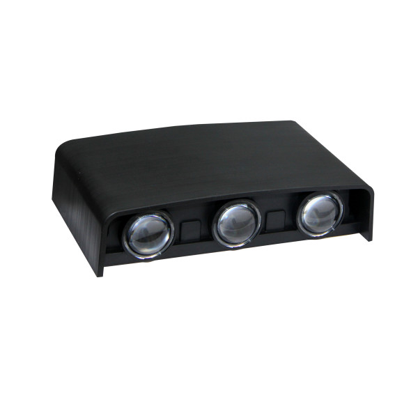 Bioledex LED Wandleuchte 3x2W 3000/4000/6500K 60° schwarz