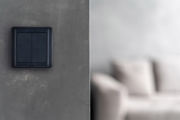 Shelly BLU Wall Switch 4 ZB, DK Format - Zigbee Wandschalter, Grau