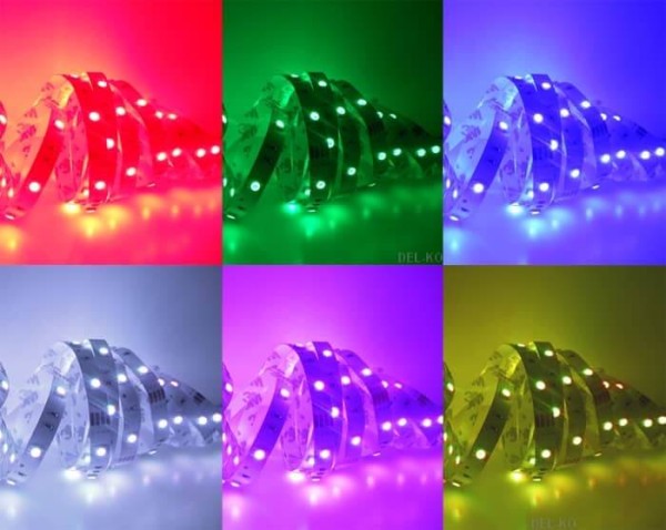 Bioledex LED Streifen RGB Set 5W/m 30LED/m IP65 Farbwechsel SMD Band + Fernbedienung + Netzteil