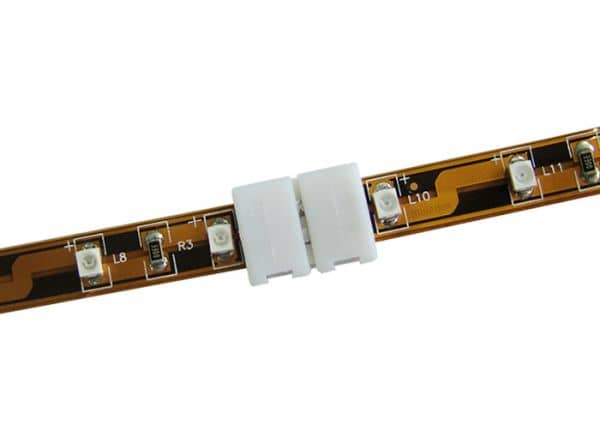 Connector zwischen 2 LED Flexstreifen - SMD Schnellverbinder Clip
