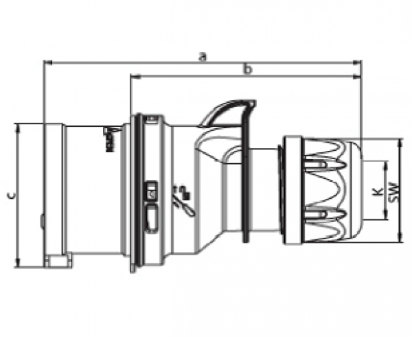 CEE Phasenwender Stecker 400V 16A IP44 PCE 7015-6