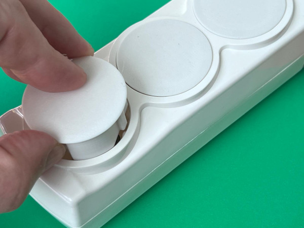 4 x Abdeckung für Steckdosen Staubschutz Steckdosenschutz Weiß