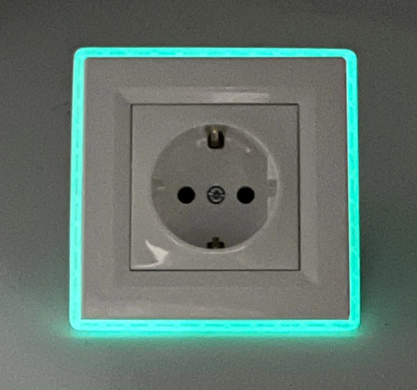 4 x im Dunkeln leuchtende Rahmen Schneider Electric Asfora Steckdosen Schalter
