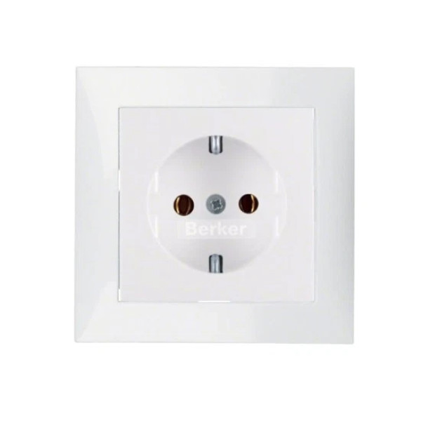 4 x im Dunkeln leuchtende Rahmen Berker Steckdosen Schalter