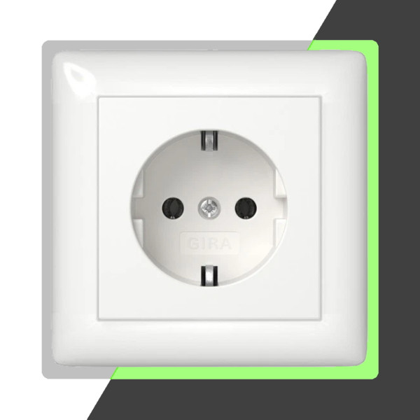 4 x im Dunkeln leuchtende Rahmen GIRA Standard 55 Steckdosen Schalter