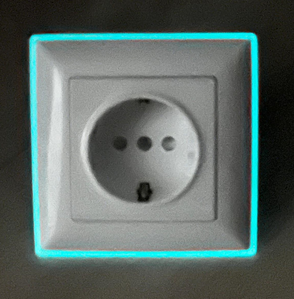 4 x SOIXX im Dunkeln leuchtende Rahmen Gunsan Visage Steckdosen Schalter