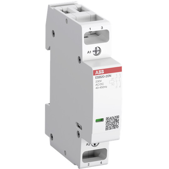 ABB ESB20-20N-01 Installationsschütz 20 A, 2S/0Ö, 24 V AC/DC