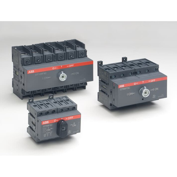 ABB OT40F3C Lastumschalter 3-polig 40A m. schwarzem Knebelgriff I-0-II