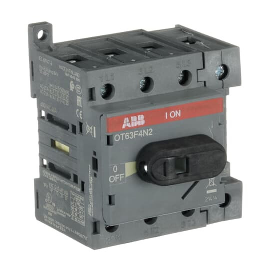 ABB OT63F4N2 Lasttrennschalter 4-polig 63A m. schwarzem Knebelgriff