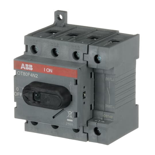 ABB OT80F4N2 Lasttrennschalter 4-polig 80A m. schwarzem Knebelgriff