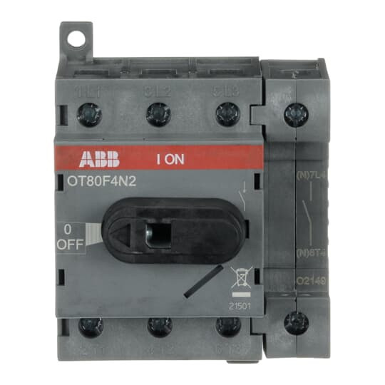 ABB OT80F4N2 Lasttrennschalter 4-polig 80A m. schwarzem Knebelgriff