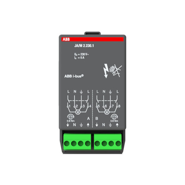 ABB JA/M2.230.1 Jalousieaktormodul, 2fach, 230 V AC, Made in Germany