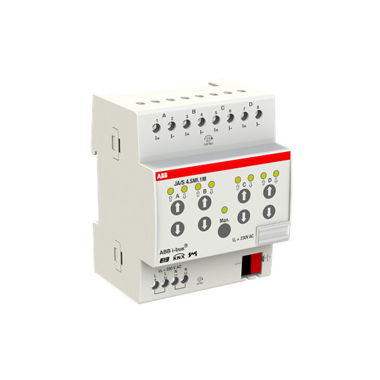 ABB JA/S4.SMI.1M SMI-Jalousieaktor, 4fach, manuelle Bedienung, REG, Made in Germany