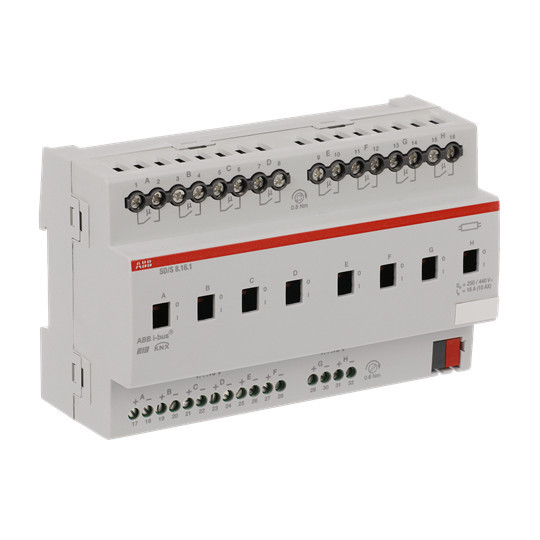 ABB SD/S8.16.1 Schalt-/Dimmaktor, 8fach, 16 A, REG, Made in Germany