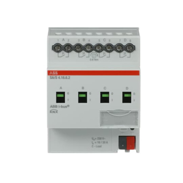 ABB SA/S4.16.6.2 Schaltaktor, 4fach, 16 A, C-Last mit Energiefunktion, REG, Made in Germany