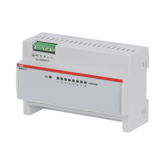 ABB IS/S8.1.1 IP Switch, 8 Ports, Fast Ethernet, REG, Made in Germany