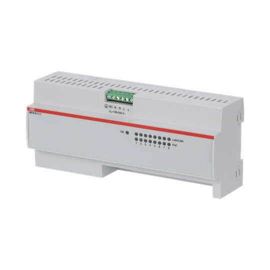 ABB ISP/S8.1.1.1 IP Switch PoE, 8 Ports, Fast Ethernet, 55 W, REG, Made in Germany