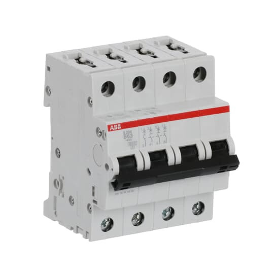 ABB S204-B63 Sicherungsautomat B-Char., 6 kA, 63 A, 4P, Made in Germany