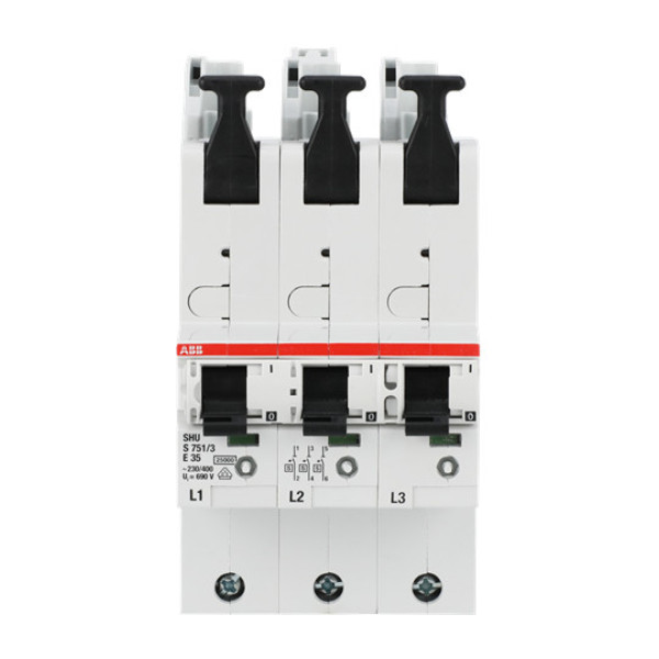 ABB S751/3-E35 sel. Haupt-LS SHU E-Char.,25kA,35A,3x1P