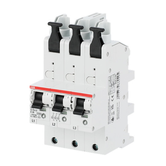 ABB S751/3-E35 sel. Haupt-LS SHU E-Char.,25kA,35A,3x1P