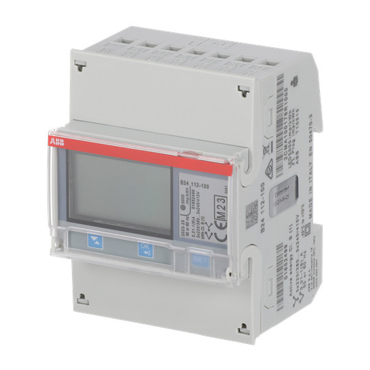 ABB B24 112-100 Messwandlerzähler, RS485 Stahl, 3 Phasen, Wandleranschluss 6A
