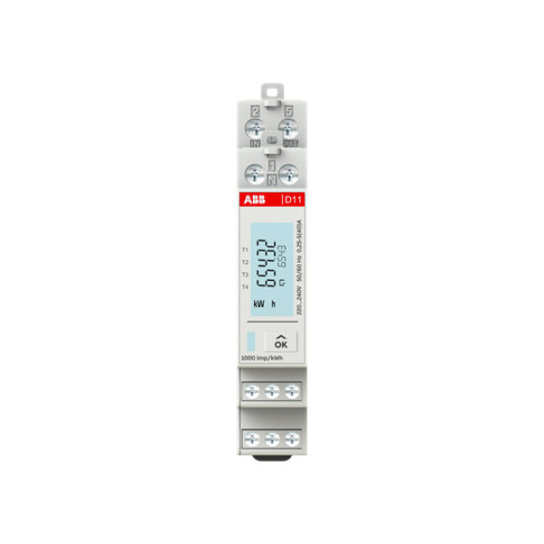 ABB D11 15-M 40 MODBUS Wechselstromzähler 40A, Modbus RTU, MID, 1DO+1DI