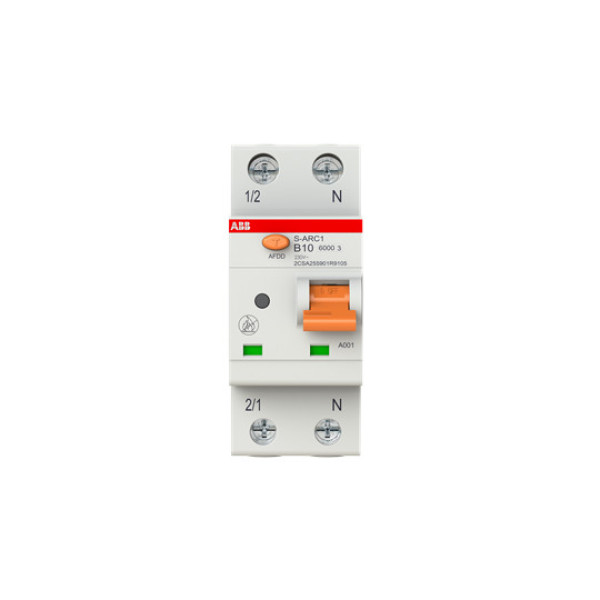 ABB AFDD+LS S-ARC1-B10, 6kA, 1P+N, 2TE Fehlerlichtbogen-Schutzeinrichtung + LS