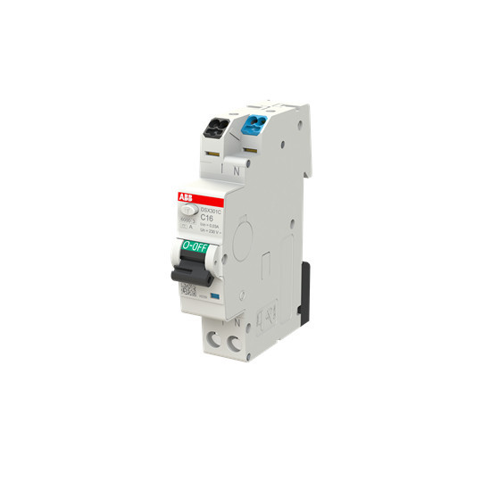 ABB DSX301CA-C16/0,03 FI/LS-Schalter, 1 TE 6kA, 1P+N, Typ A, C16, 30mA