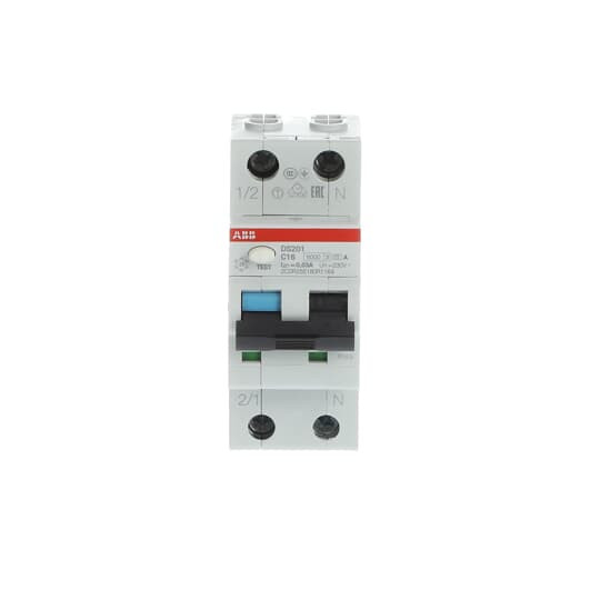 ABB DS201A-C16/0,03 FI/LS-Schalter 6kA, 1P+N, Typ A, C 16, 30mA