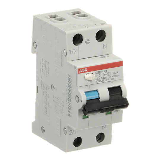 ABB DS201A-C10/0,03UL FI/LS UL/CSA Zulassung 6kA, 1P+N, Typ A, C 10, 30mA