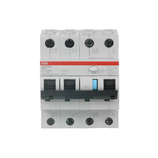ABB DS203NCA-B32/0,03 FI/LS-Schalter 6kA, 3P+N, Typ A, B 32, 30mA