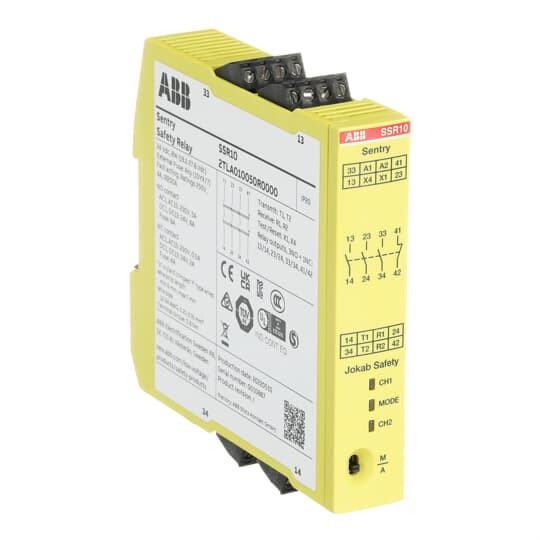 ABB SENTRY SSR10 24VDC SAFETY RELAY Relaisausgänge 3 NO + 1 NC, Made in Germany