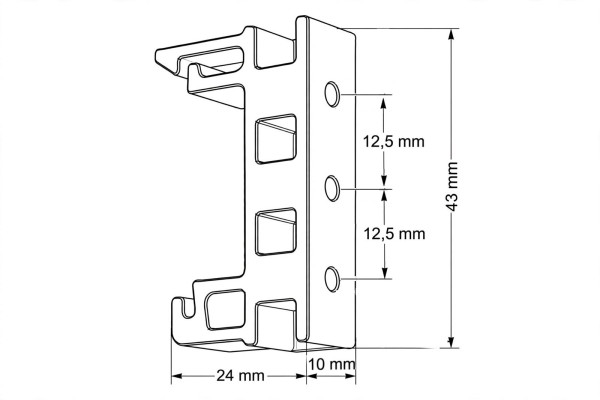 10 x SOIXX Halterungen für 35mm DIN Hutschiene für Platinen Gehäuse