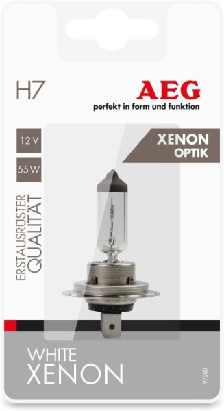 AEG Autolampe Halogen Xenon-Optik H7 weiß 4038373972804