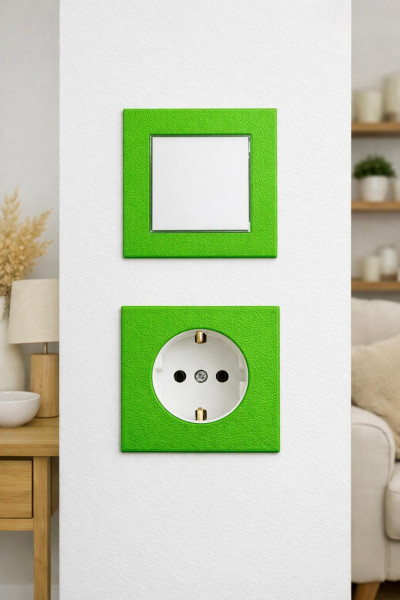 SOIXX Aufsteckrahmen für Lichtschalter Schneider Electric Asfora Grün Modernes Design ohne Demontage