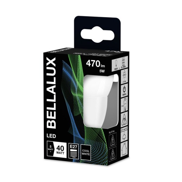 BELLALUX E27 LED Lampe 5W P40 matt neutralweiss wie 40W