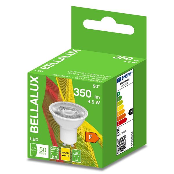 BELLALUX BELLALUX PAR16 50 36 ° 4.5W/2700 K GU10 Spot, Strahler 350lm 2700K warmweiss wie 50W 4058075483453