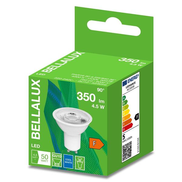 BELLALUX BELLALUX PAR16 50 36 ° 4.5W/4000 K GU10 Spot, Strahler 350lm 4000K neutralweiss wie 50W 4058075483484