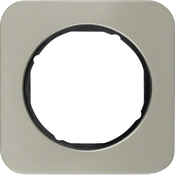 Berker 10112104 Rahmen 1fach R.1 Edelstahl/schwarz