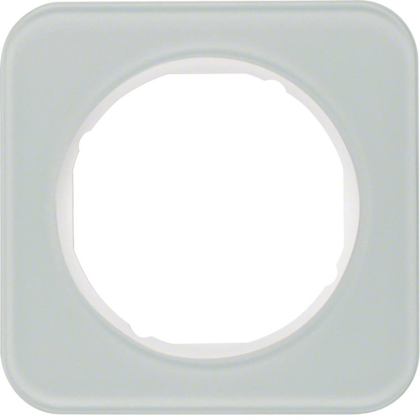 Berker 10112109 Rahmen 1fach R.1 Glas. polarweiß