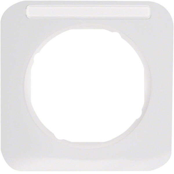 Berker 10112179 Rahmen 1fach mit Beschriftungsfeld R.1 polarweiß. glänzend