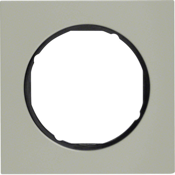 Berker 10112204 Rahmen 1fach R.3 Edelstahl/schwarz