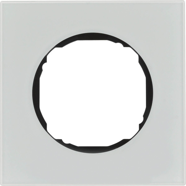 Berker 10112609 Rahmen 1fach. flach. R.8. Glas polarweiß